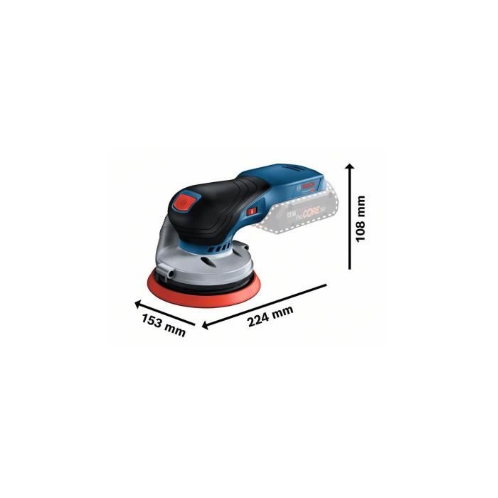 Lijadora excéntrica bosch professional gex 18v-125 - plato lijador con velc