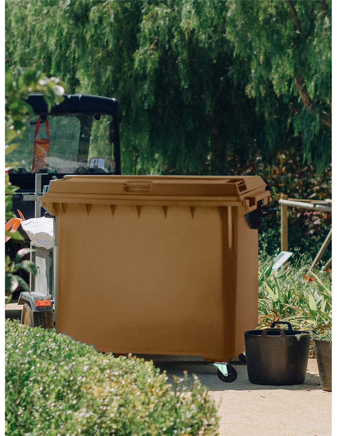 Cubo basura jardín bricodepot sale