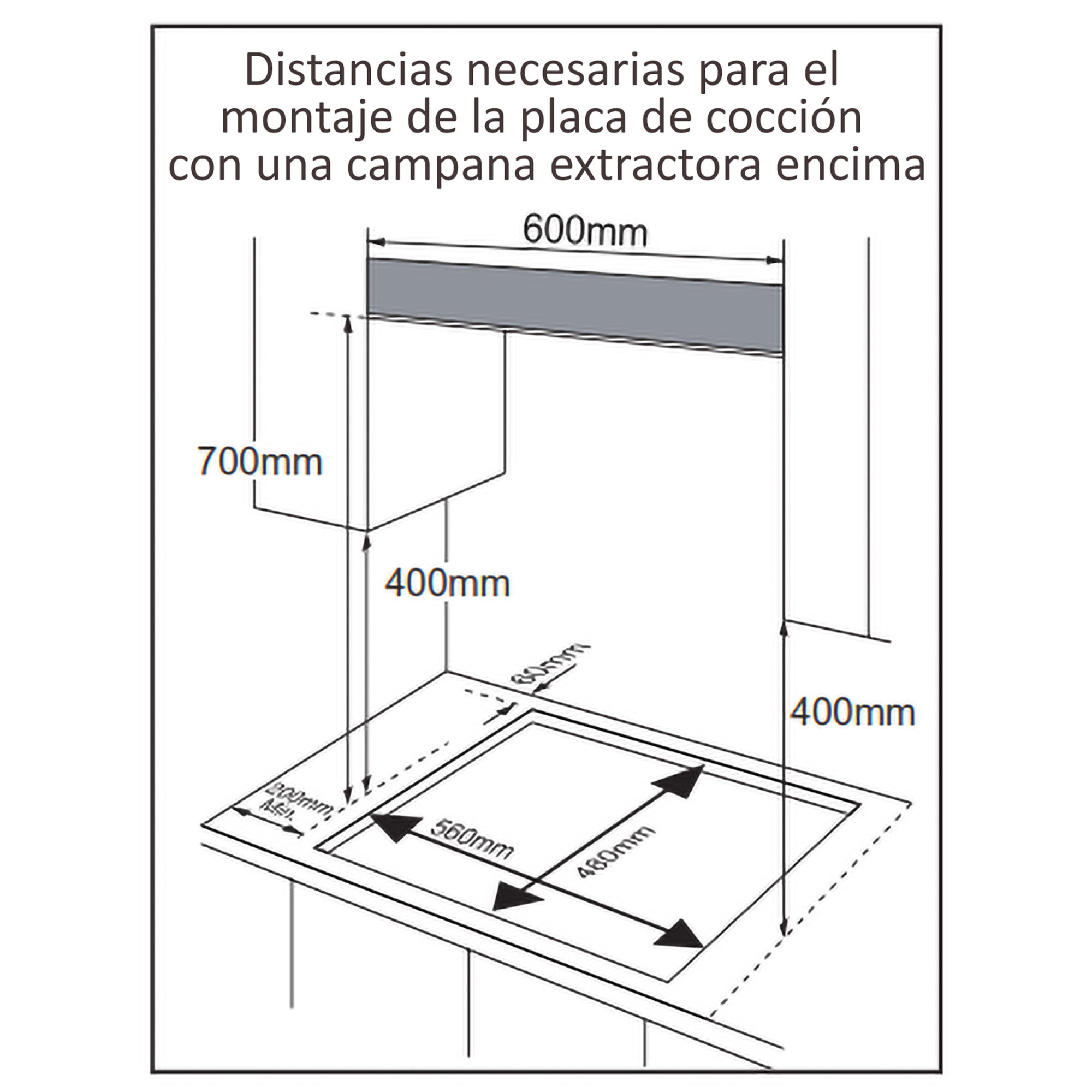 Sauber SEGB01 Placa de Gas Butano 4 Zonas Acero Inoxidable