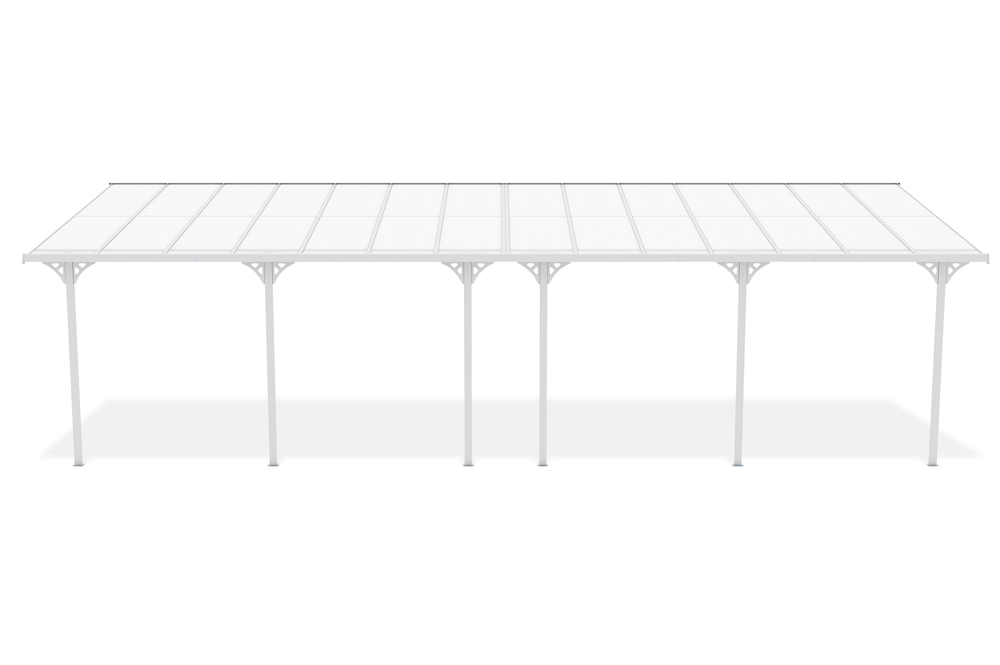 Pergola/Cochera adosada KLEO 5m x 3m aluminio Gris