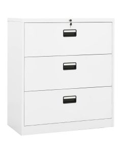 vidaXL armario archivador de acero blanco 90x46x103 cm