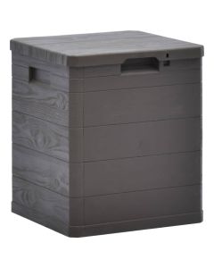 vidaXL caja de almacenamiento de jardín 90 l marrón