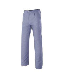 Velilla pantalon cocina 48 pata de gallo azul blanco