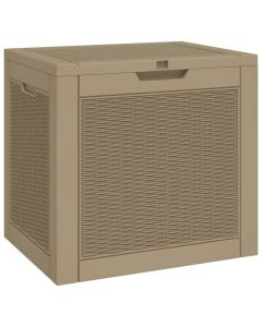 vidaXL caja de almacenaje de jardín pp marrón claro 55,5x43x53 cm