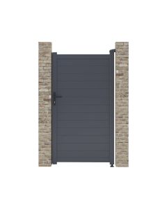 Puerta jardin aluminio "marc" - 101.2 x 180.9 cm - gris