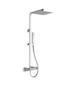 Valaz barra de ducha termostática cuadrada cromada segura 40cm