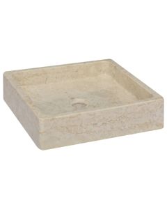 vidaXL lavabo crema mármol 40x40x10 cm