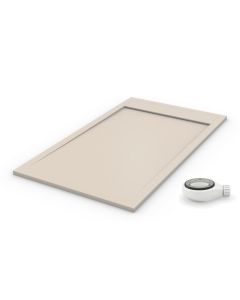 Plato de ducha ambiente crema - 80x150cm - resina con cargas minerales