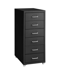Cajonera con ruedas 41x28x69cm, negro
