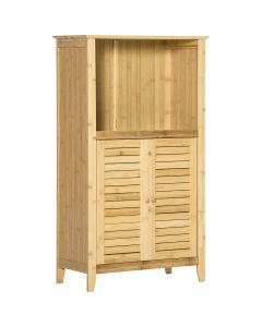 Armario de baño bambú color madera 50x25.5x92 cm homcom