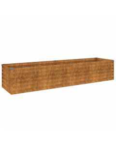 vidaXL jardinera acero corten 194x50x36 cm