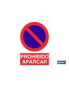 Señal adhesiva 297x210mm. Prohibido aparcar