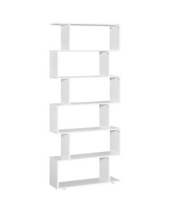 Estantería librería tableros de particulas color blanco 80x24x191cm homcom