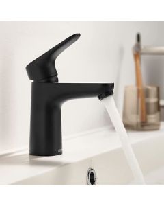 Cecipa mezclador de lavabo grifo negro grifo de baño de acero inoxidable