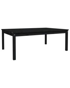 vidaXL mesa de jardín madera maciza pino negro 121x82,5x45 cm