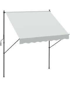 Toldo manual poliester, metal color beige 200x175x310 cm Outsunny