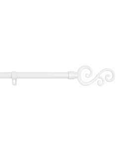 Barra de forja extensible y decorativa (blanco, 160-310cm forma s)