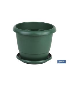 Maceta verde modelo gardenia 35x28.8+ plato28 cm venta unitaria