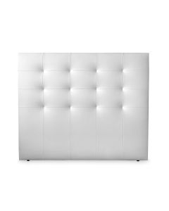 Cabecero bari polipiel, 160x8, blanco, cama 140/150 cm