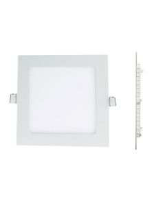 Foco empotrable LED 12w cuadrado extraplano 6000k