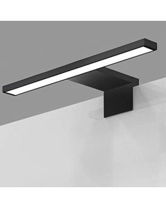 Aplique LED baño 30cm urban 8w acabado negro mate 4000 k de abs