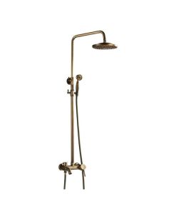 Columna de ducha monomando retro ferretti dorado envejecido