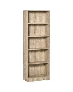 Librería melamina, mdf natural 63x29.5x176 cm