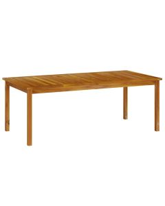 vidaXL mesa de jardín de madera maciza de acacia 200x100x74 cm