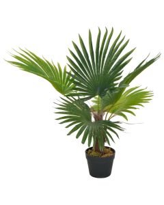 vidaXL planta artificial palmera con macetero 70 cm verde