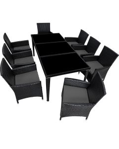 Conjunto de ratán y aluminio mónaco