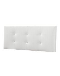 Cabecero tapizado Carla 160x60 cm Blanco, 8 cm de Grosor