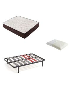 Pack colchon + almohada viscoelastica + somier 150 x 190 descansin