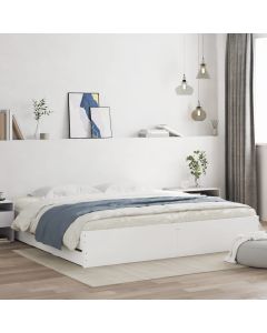 Cama -180x200 cm con cajones madera ingeniería blanca