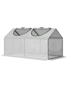 Invernadero de terraza acero, pe transparente 120x60x60 cm outsunny