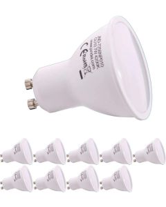 10x bombillas LED gu10 7w, 650 lm, luz blanca neutra 4200k