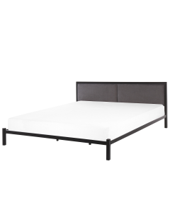 Cama con somier de metal negro 180 x 200 cm clamart