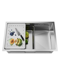 Cecipa fregadero de 1 lavabo 70 × 44 × 21 cm fregadero de cocina fregadero