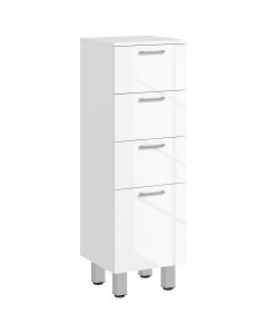 Mueble auxiliar baño melamina de madera blanco 30x30x93 cm