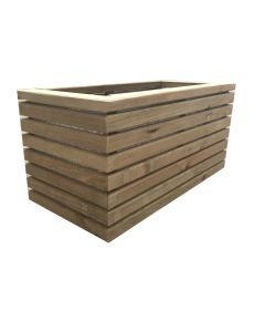 Jardinera Luxe 100x50x54 cm de madera de pino tratada para exterior.