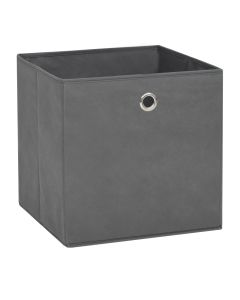 vidaXL cajas de almacenaje 4 uds tela no tejida gris 28x28x28 cm