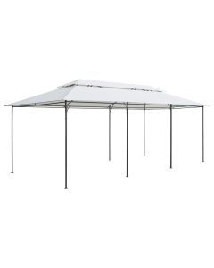 vidaXL cenador 600x298x270 cm blanco 180g/m²