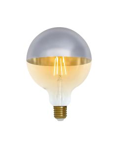 Bombilla led globo g120 cúpula plata e27 8w equi.60w 806lm 2100k