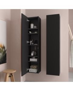 Columna de baño suspendida bequia negro mate 140 x 30 cm