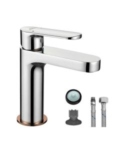 Auralum grifo de lavabo moderno - agua fría y caliente regulable - grifo mo