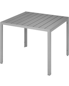 Mesa de aluminio para jardín maren con patas ajustables en altura 90x90x74,