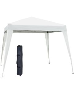 Carpa plegable tela oxford, acero color blanco 240x240x250 cm Outsunny