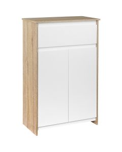 Armario de baño mdf bicolor 60x30x90 cm kleankin, hogar - baño