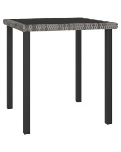 vidaXL mesa de comedor para jardín ratán sintético gris 70x70x73 cm