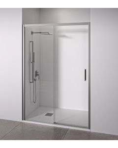 Mampara de ducha corredera 145 a 150x195cm- puerta derecha - plata brillo