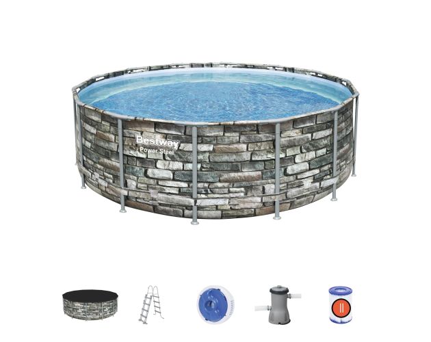 Piscina Desmontable Tubular Oval Bestway Power Steel con